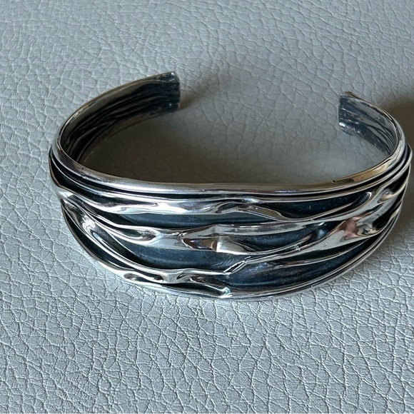 Silpada Jewelry - Rare Silpada Sterling Silver 925 Wavy Oxidized Cuff Bracelet Vintage B0805